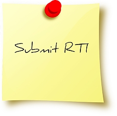 "Submit RTI" written on Post-It note